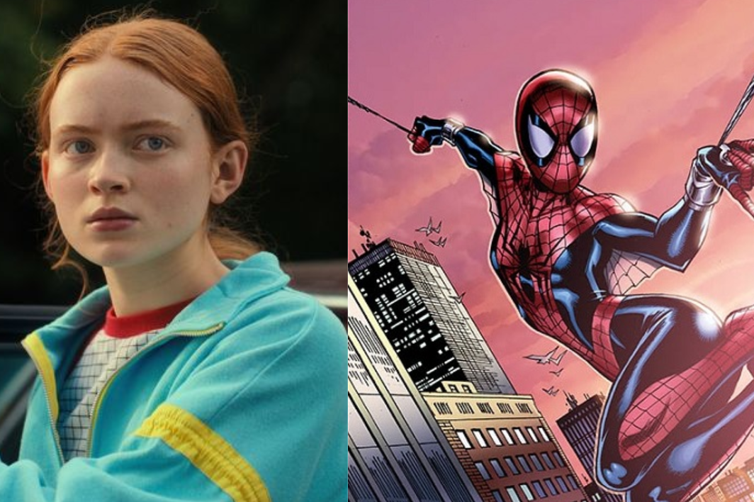 Sadie Sink e Spider Woman - Foto/Reprodução/Netflix/Marvel