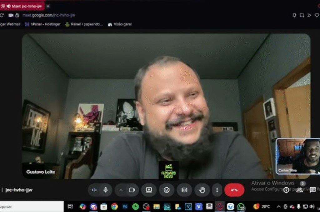 Gustavo Leite em entrevista ao Papeando Movie - Foto: Reprodução/Youtube